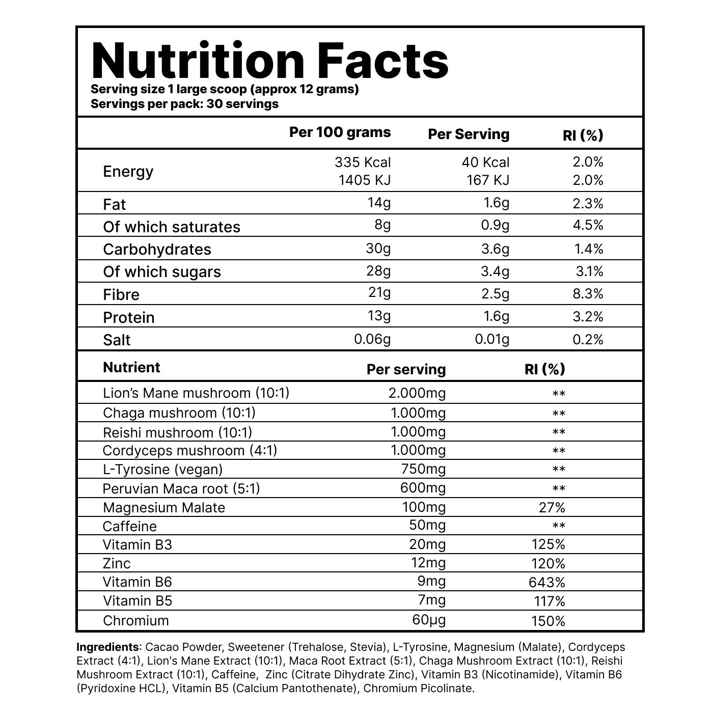 Nutrition Label